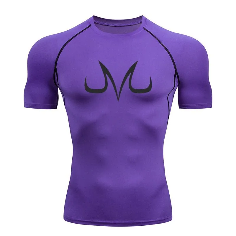 Men's Sports Quick Dry Tshirt Anime Elements Compression Gym Tshirts Workout Fitness Undershirts Tops Tight Elastic Sportswear