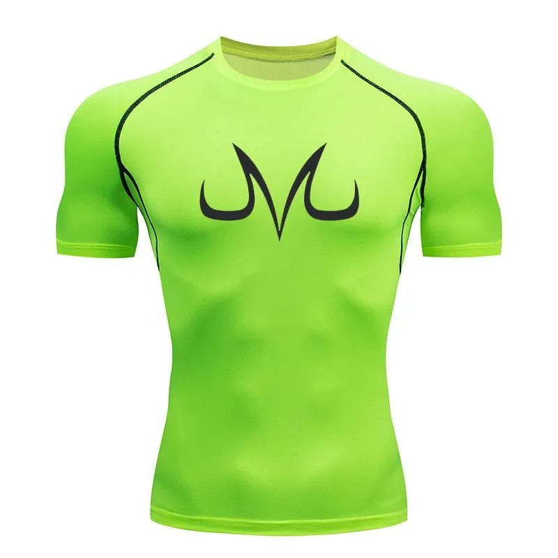 Men's Sports Quick Dry Tshirt Anime Elements Compression Gym Tshirts Workout Fitness Undershirts Tops Tight Elastic Sportswear