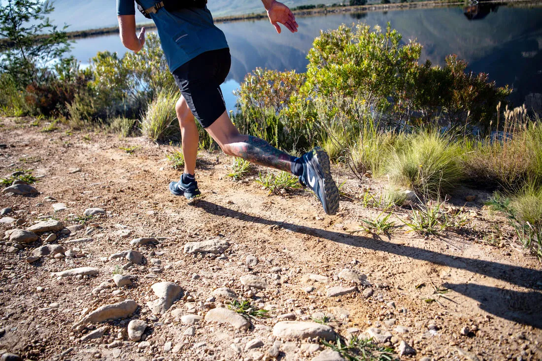 Men's Trail Running Baggy Shorts - Black