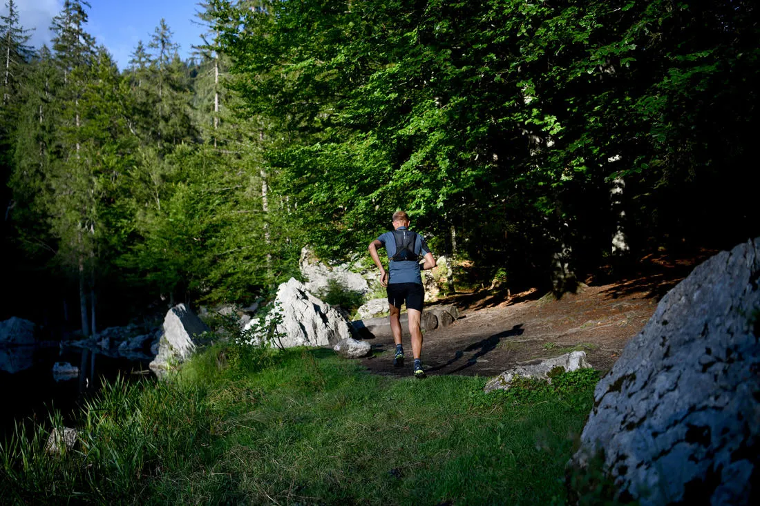 Men's Trail Running Baggy Shorts - Black