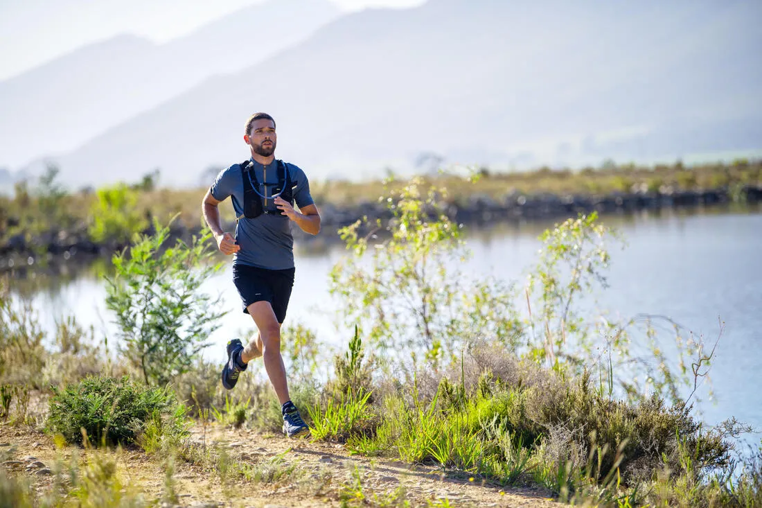 Men's Trail Running Baggy Shorts - Black
