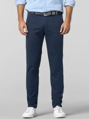 MEYER New York Trousers - 5054 Summer Stretch Twill Chinos - Navy