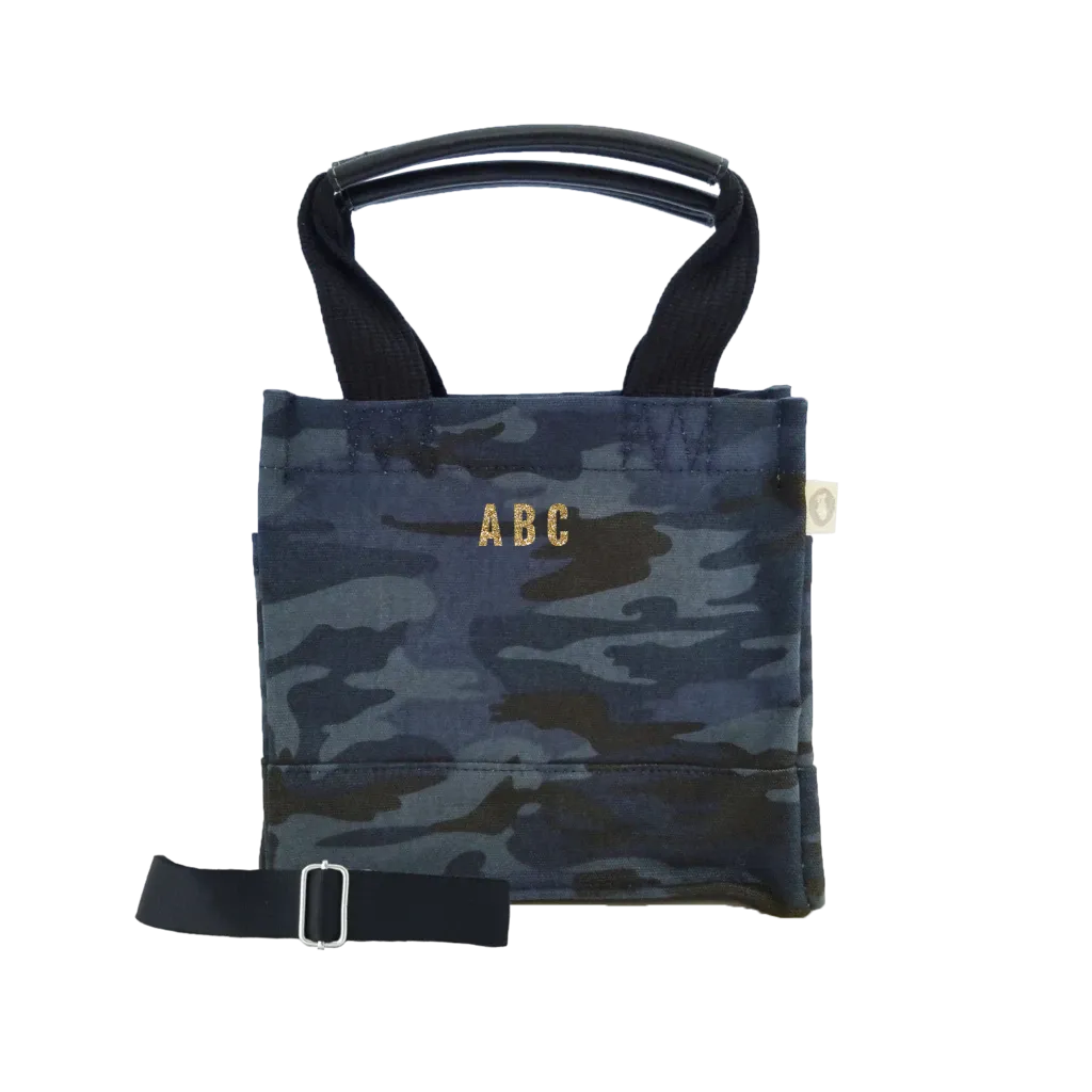 Mini Monogram Mini Luxe North South: Dark Blue Camouflage