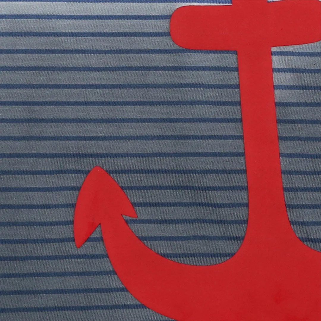 Multicoloured Anchor Print T-Shirt