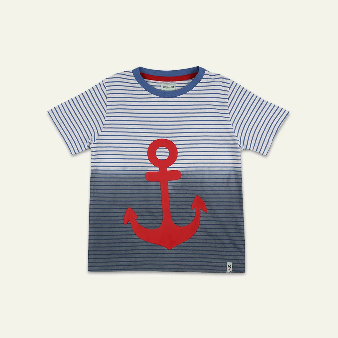 Multicoloured Anchor Print T-Shirt