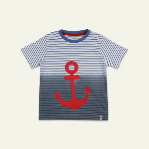 Multicoloured Anchor Print T-Shirt