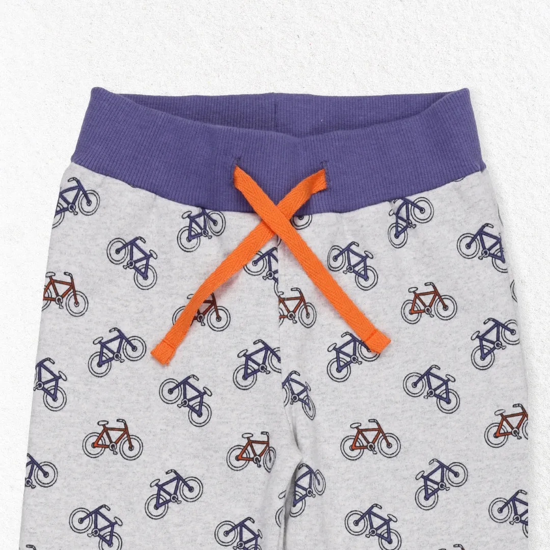 Multicoloured Bicycle Print Joggers