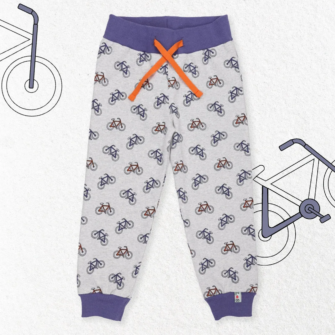 Multicoloured Bicycle Print Joggers