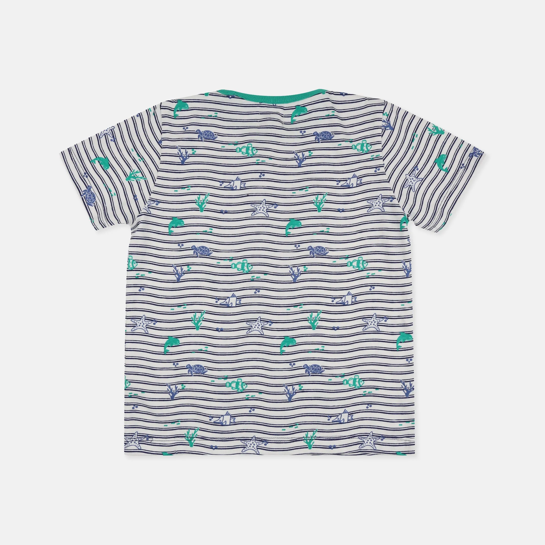 Multicoloured Sea Print T-Shirt