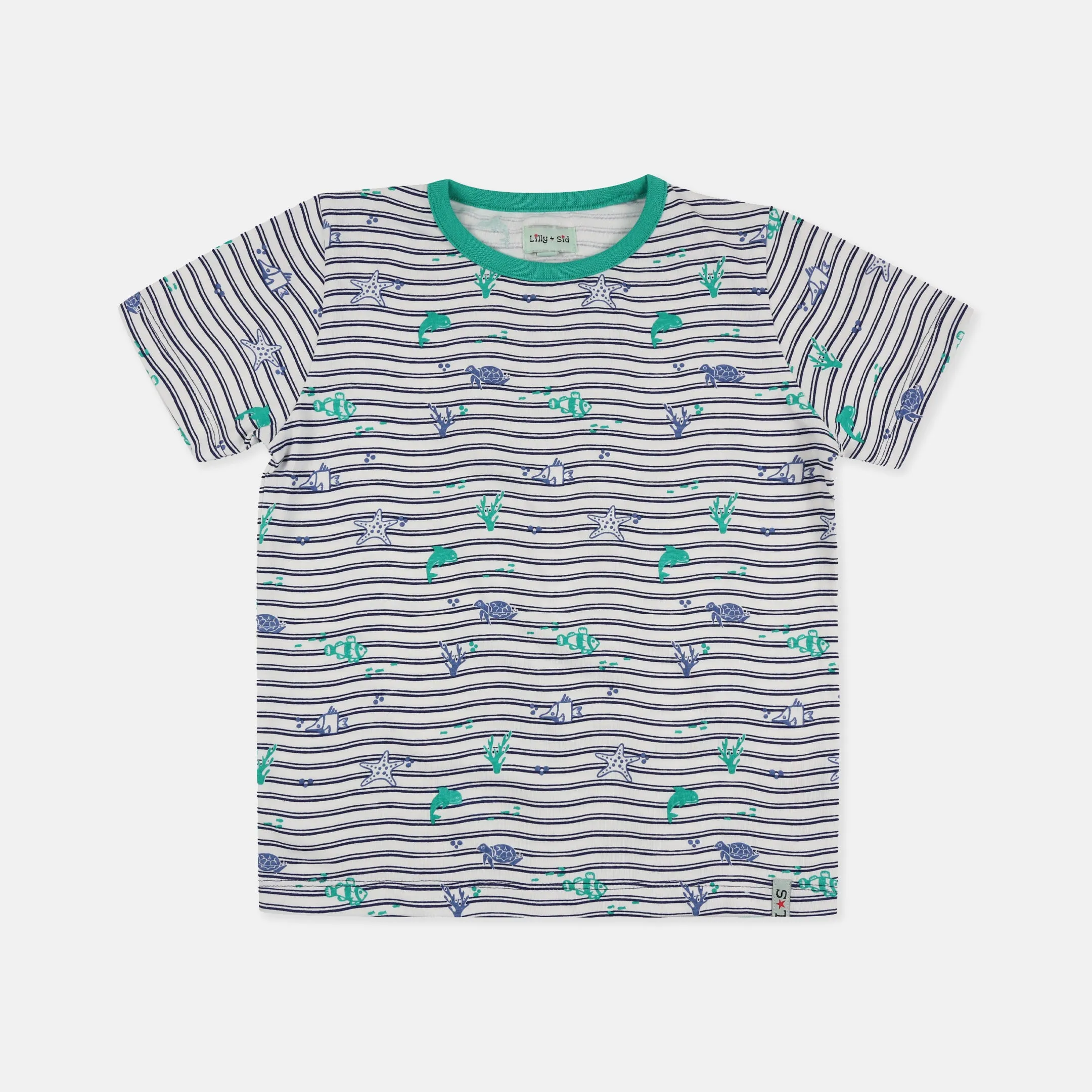 Multicoloured Sea Print T-Shirt