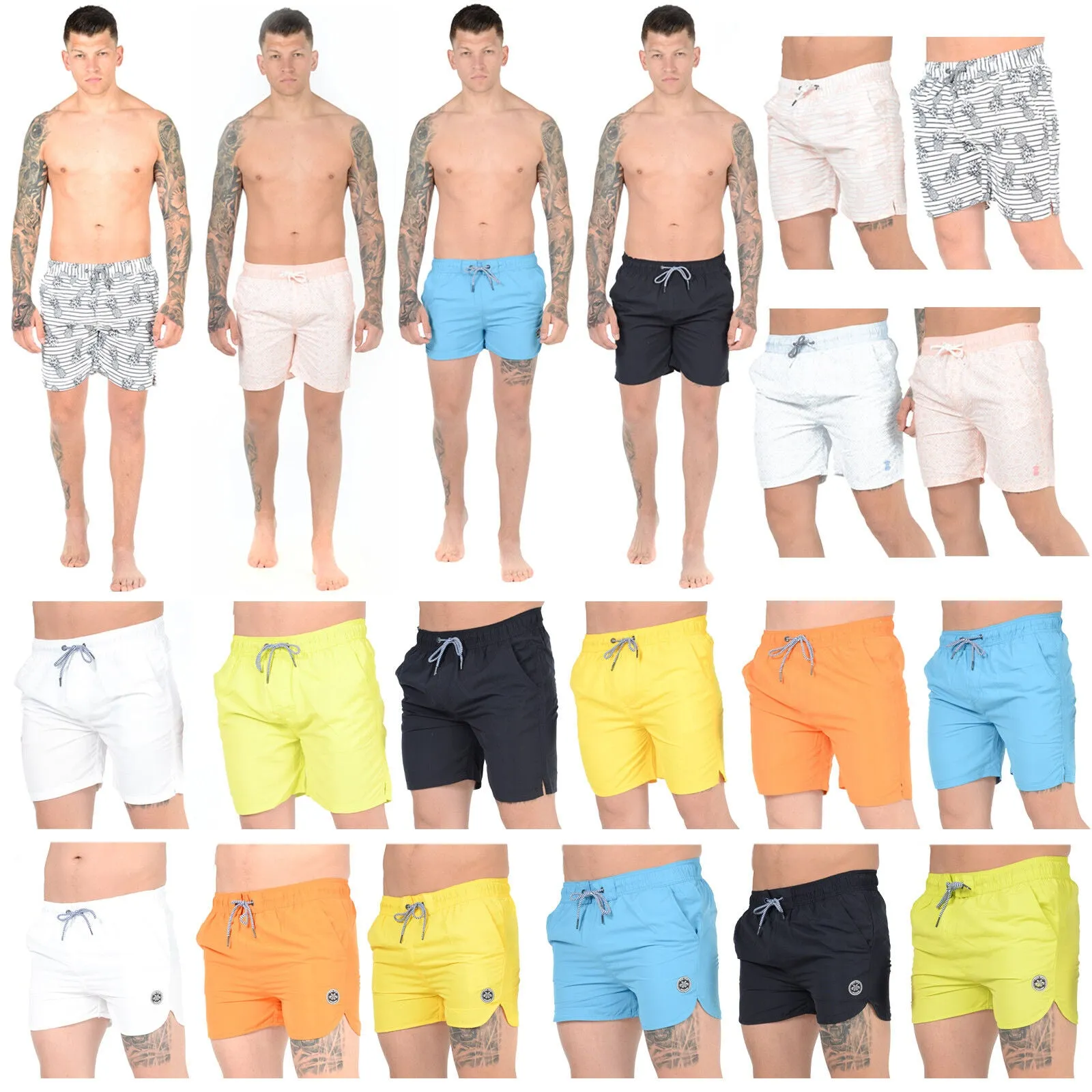 NEW MENS MESH LINED SWIM SHORTS TRUNKS BEACH POOL SWIMMING SWIMMER RUNNING PANTS Quick-Drying Swim Shorts for Running & Gym