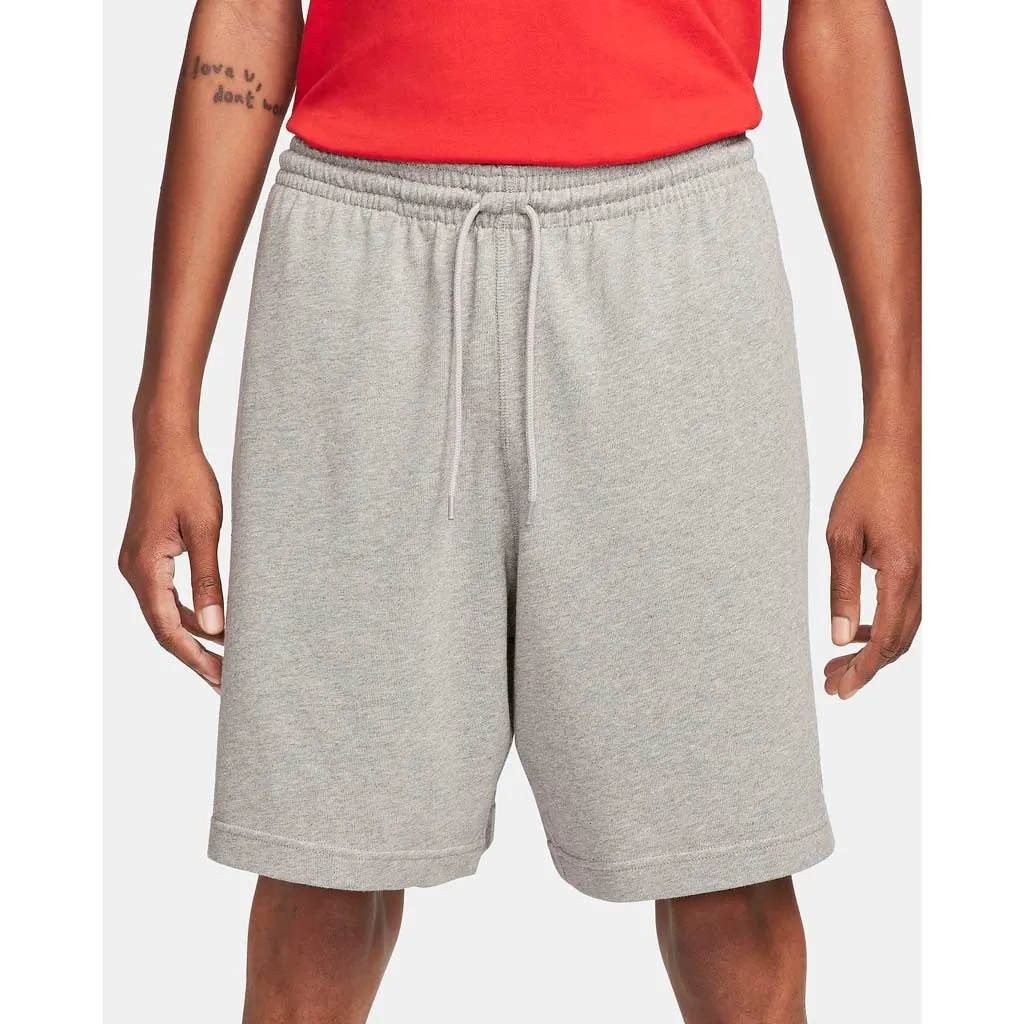 NIKE CLUB KNIT SHORTS - DK GREY HEATHER/WHITE