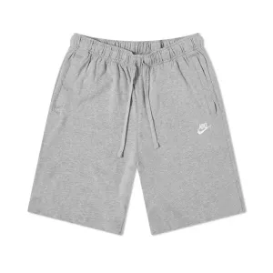 NIKE CLUB KNIT SHORTS - DK GREY HEATHER/WHITE