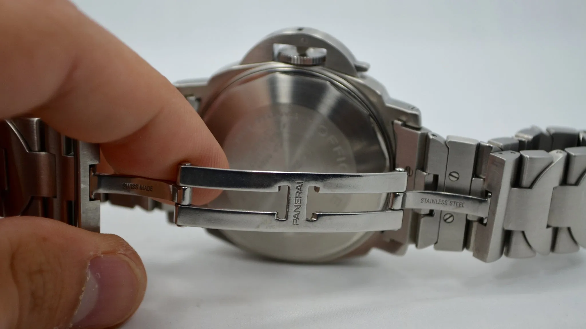 Panerai Luminor Marina PAM 120 Blue Steel Automatic Wristwatch