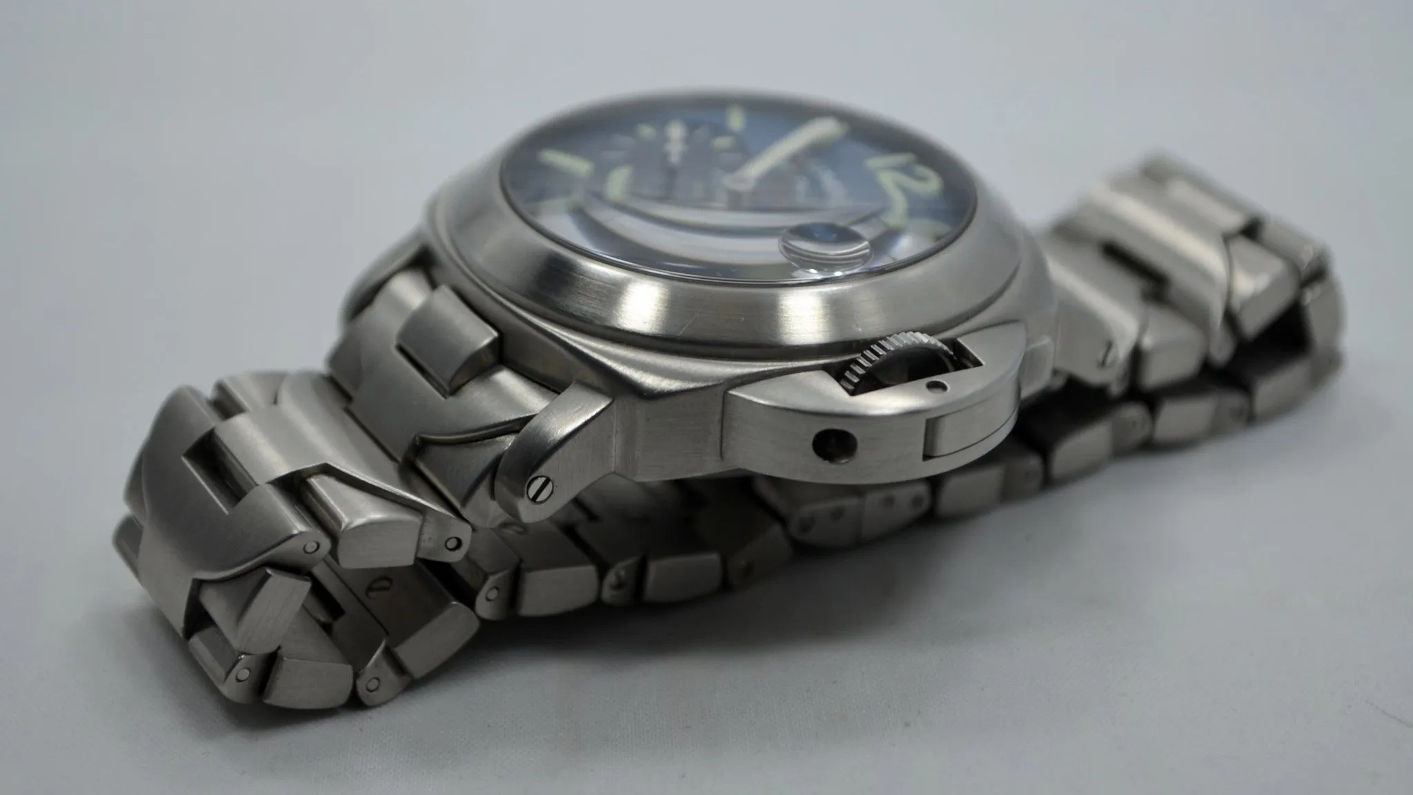 Panerai Luminor Marina PAM 120 Blue Steel Automatic Wristwatch
