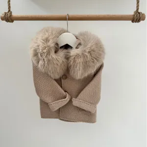 Pangasa Sand Faux Fur Jacket