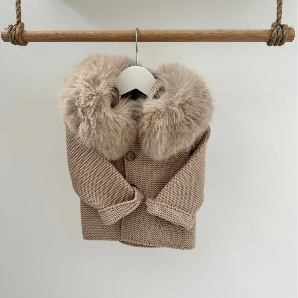 Pangasa Sand Faux Fur Jacket