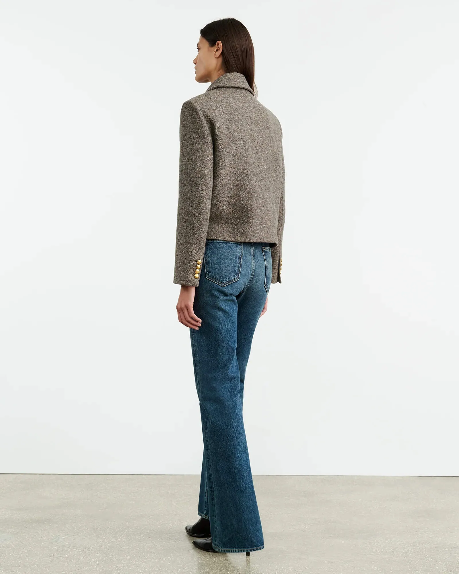 Paola Jacket in Feather grey donegal