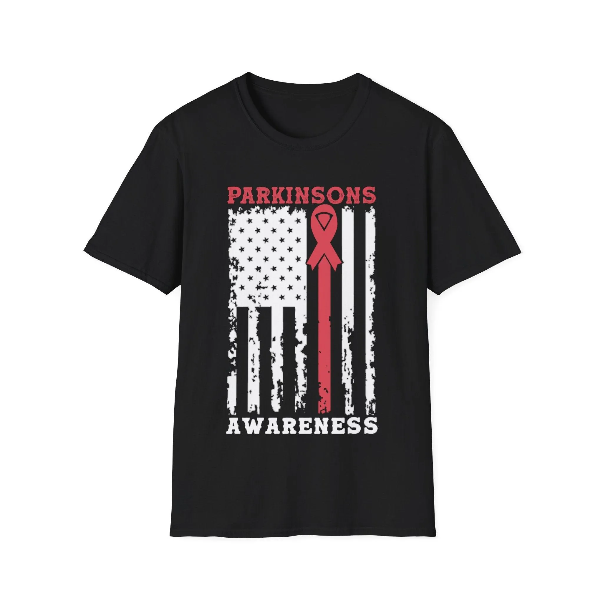 Parkinson's Awareness American Flag T-Shirts, Parkinson's Disease Awareness ,Parkinson's Awareness Gift Warrior, Parkinson's Silver Ribbon