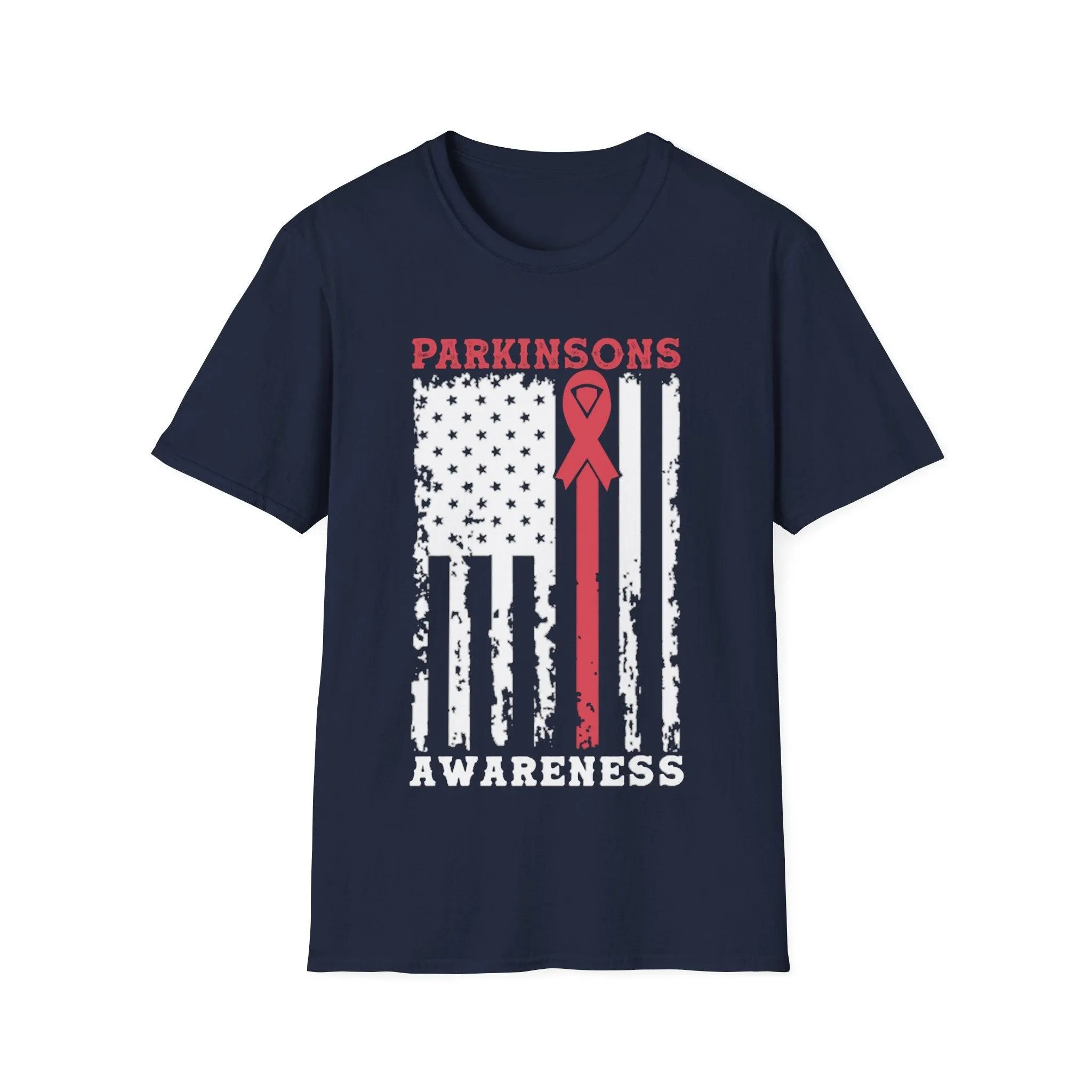 Parkinson's Awareness American Flag T-Shirts, Parkinson's Disease Awareness ,Parkinson's Awareness Gift Warrior, Parkinson's Silver Ribbon