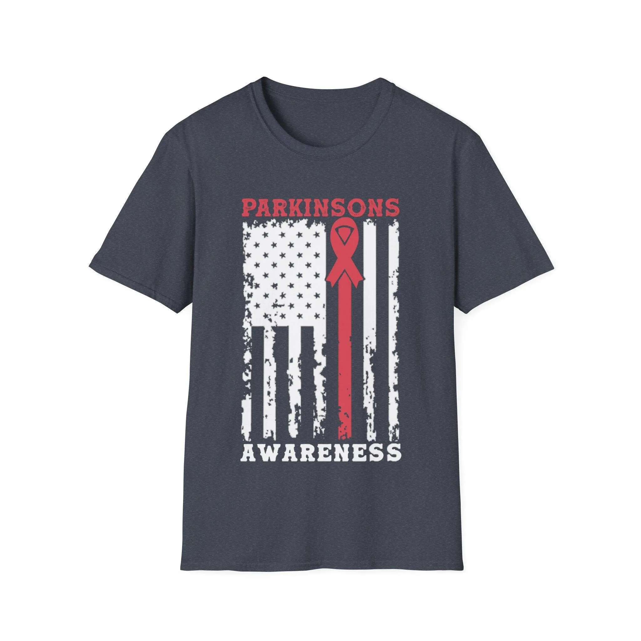 Parkinson's Awareness American Flag T-Shirts, Parkinson's Disease Awareness ,Parkinson's Awareness Gift Warrior, Parkinson's Silver Ribbon