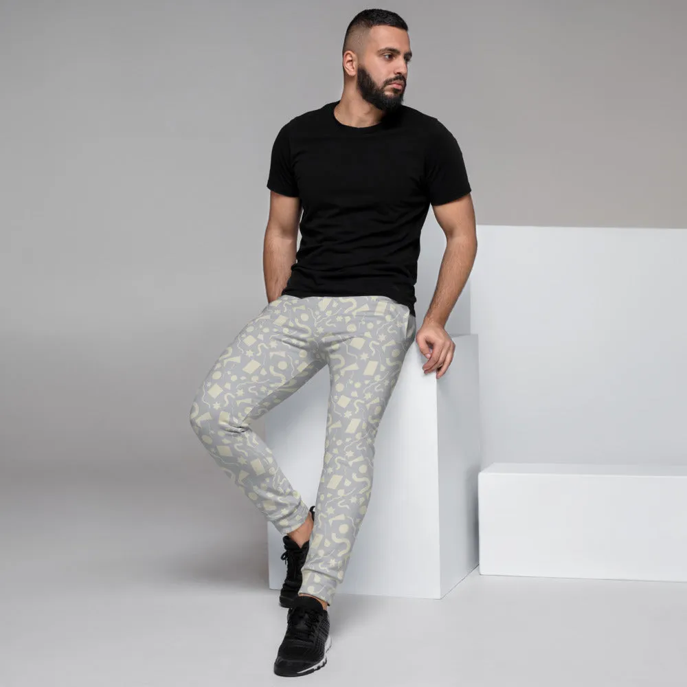 Patterned Men's Joggers | Silver Memphis
