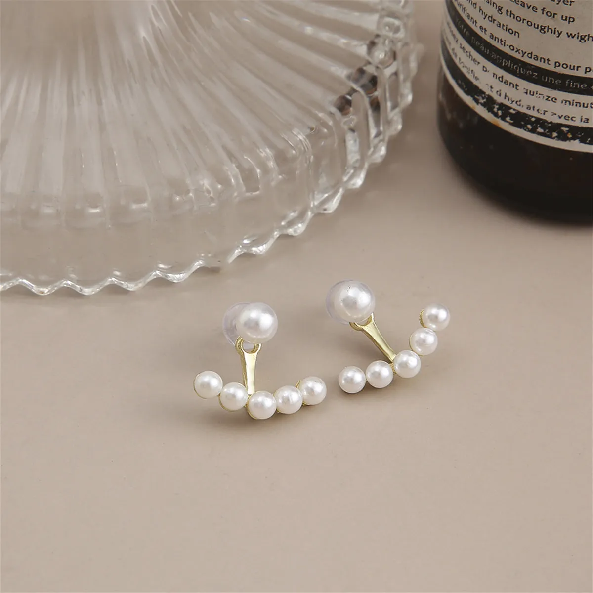 Pearl & 18K Gold-Plated Ear Jackets