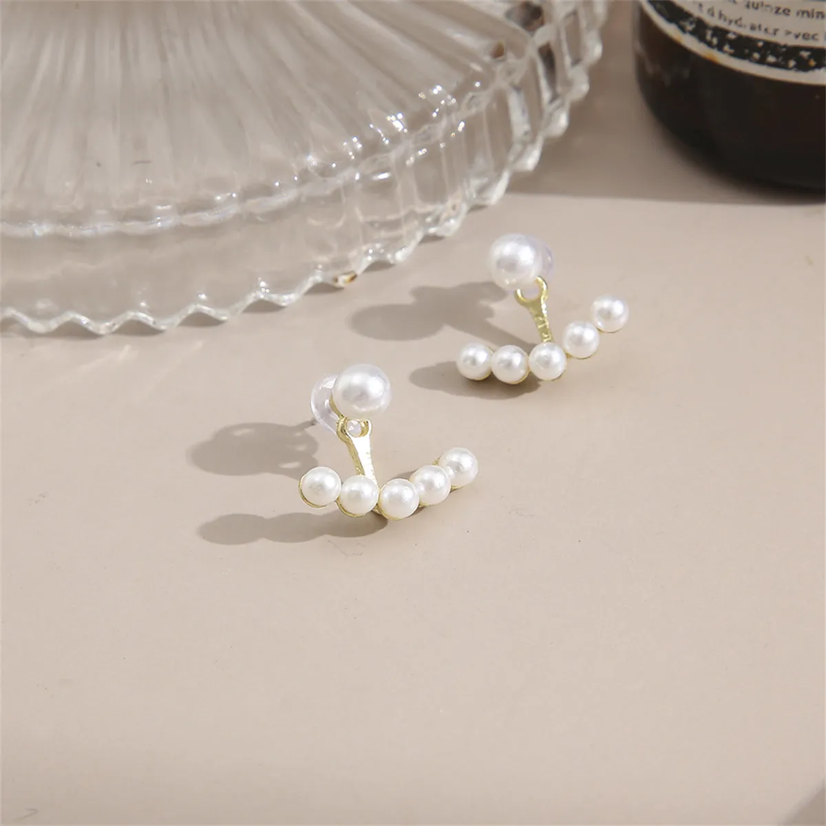 Pearl & 18K Gold-Plated Ear Jackets
