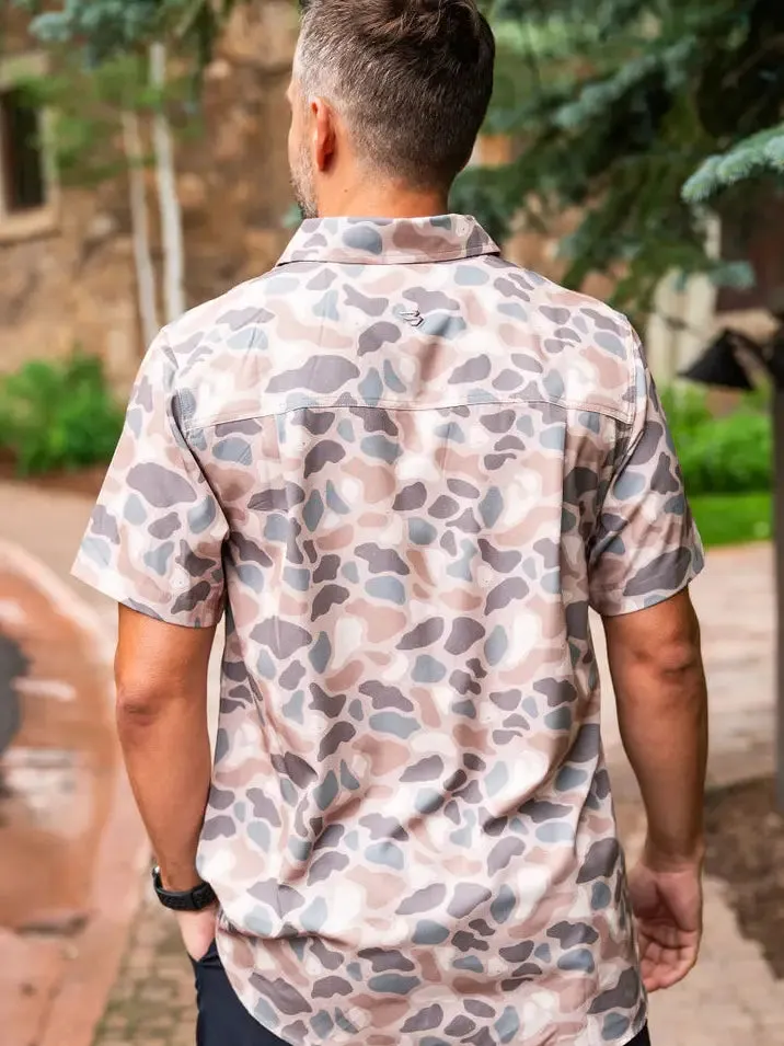 Performance Button Up -  Pintail Camo Burlebo