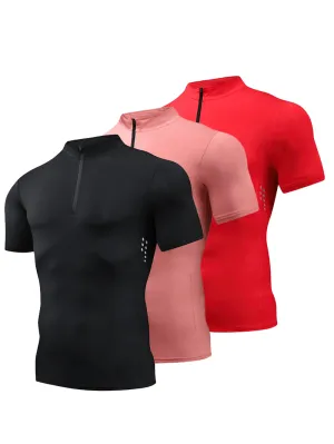 Performance Half Zip Compression T-Shirt for Men - SF2159