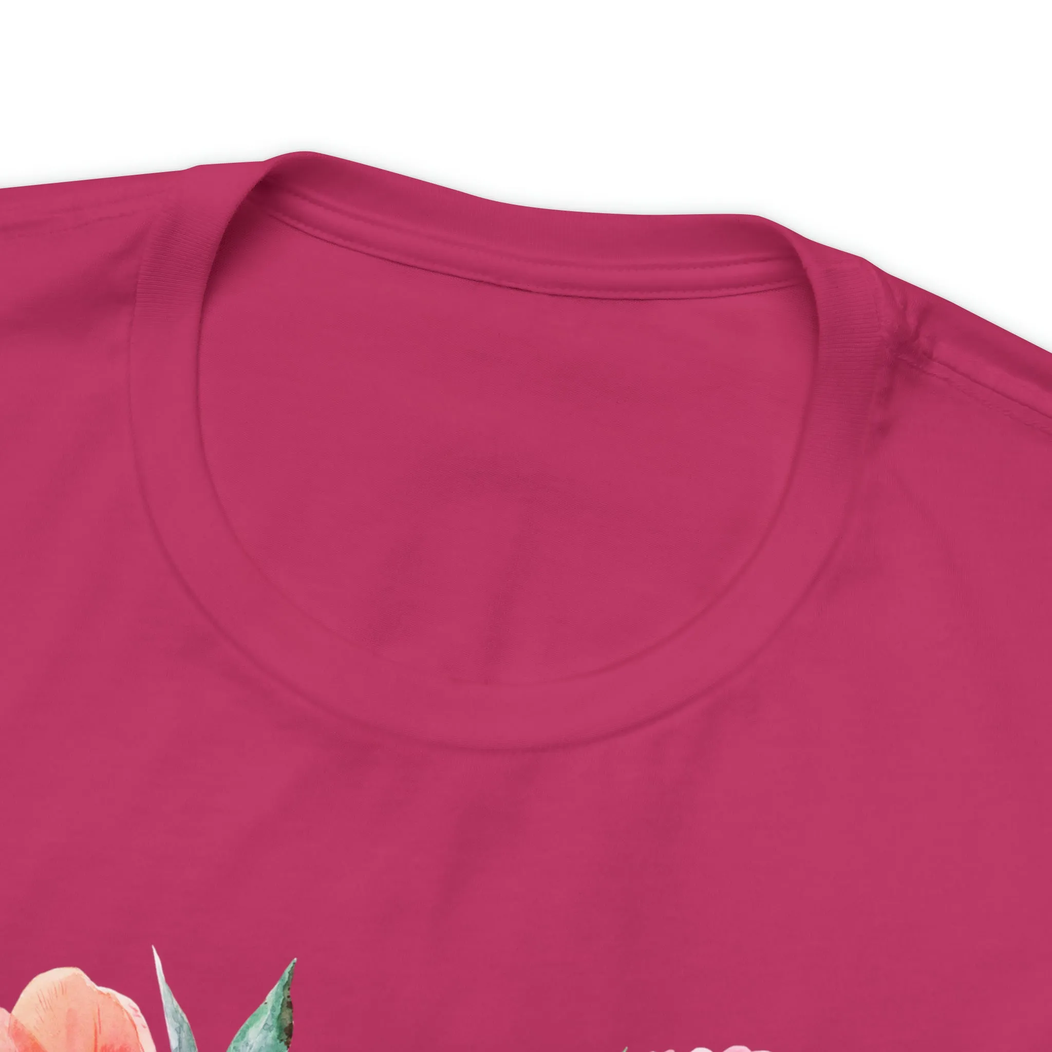 Pink and Rose Heart T-Shirt | Wonderful Mom Tee |  Bella Canvas 3001 Unisex |  Mama Short Sleeve Tshirt