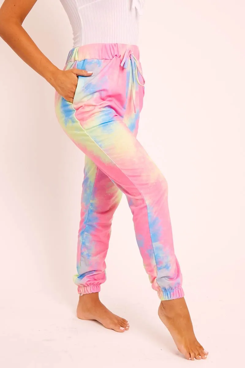 Pink Tie Dye Joggers - Lanya