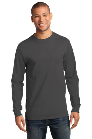 Port & Company Long Sleeve Essential Tee. PC61LS Charcoal