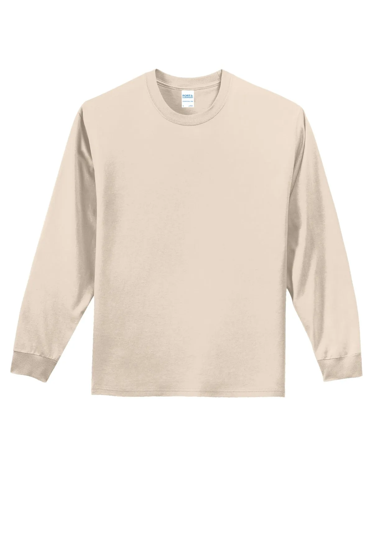 Port & Company Tall Long Sleeve Essential Tee. PC61LST Natural Tall