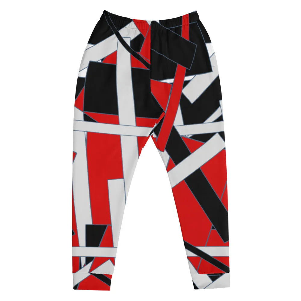 Red Geometric Men's Joggers