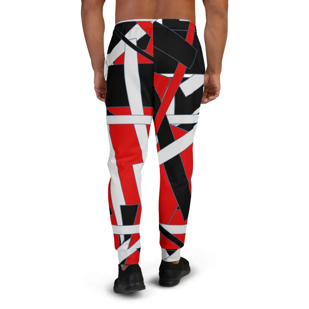 Red Geometric Men's Joggers