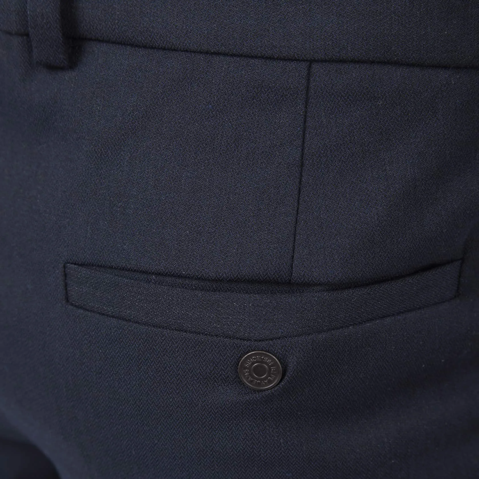 REPLAY FISHBONE FABRIC CHINO TROUSERS