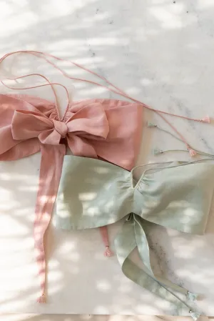Sand Basic Tie Back Bandeau (Dusty Pink)