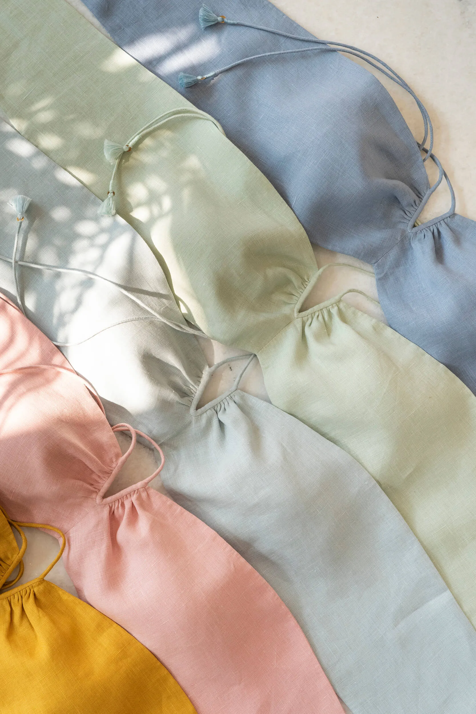 Sand Basic Tie Back Bandeau (Dusty Pink)