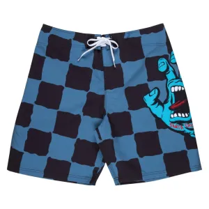 Santa Cruz Board Shorts Screaming Hand Board Short - Dusty Blue Check