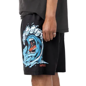 SANTA CRUZ Screaming Wave Pull On Boardshorts Black
