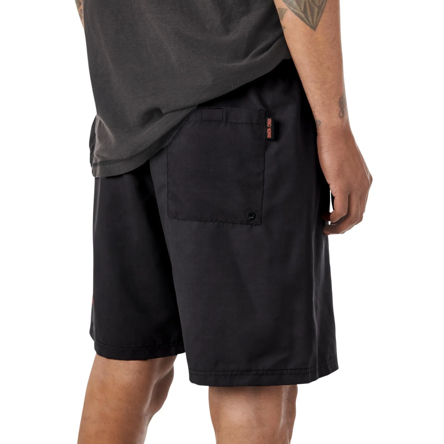 SANTA CRUZ Screaming Wave Pull On Boardshorts Black