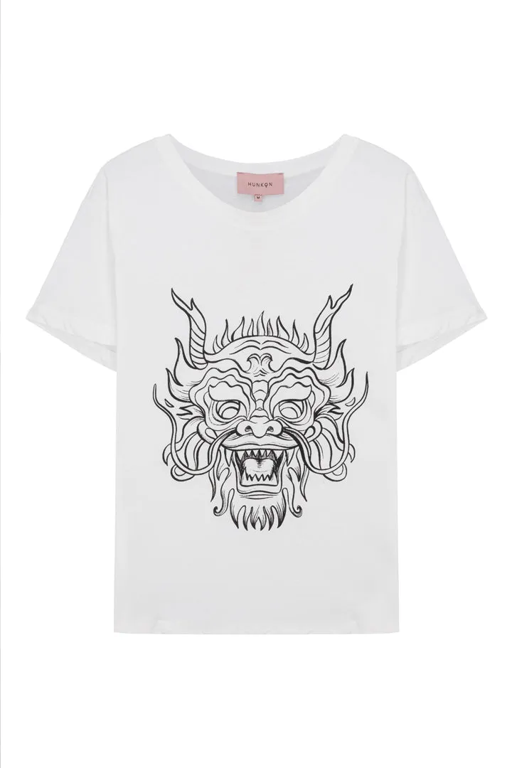 Shadow dragon T-shirt - White