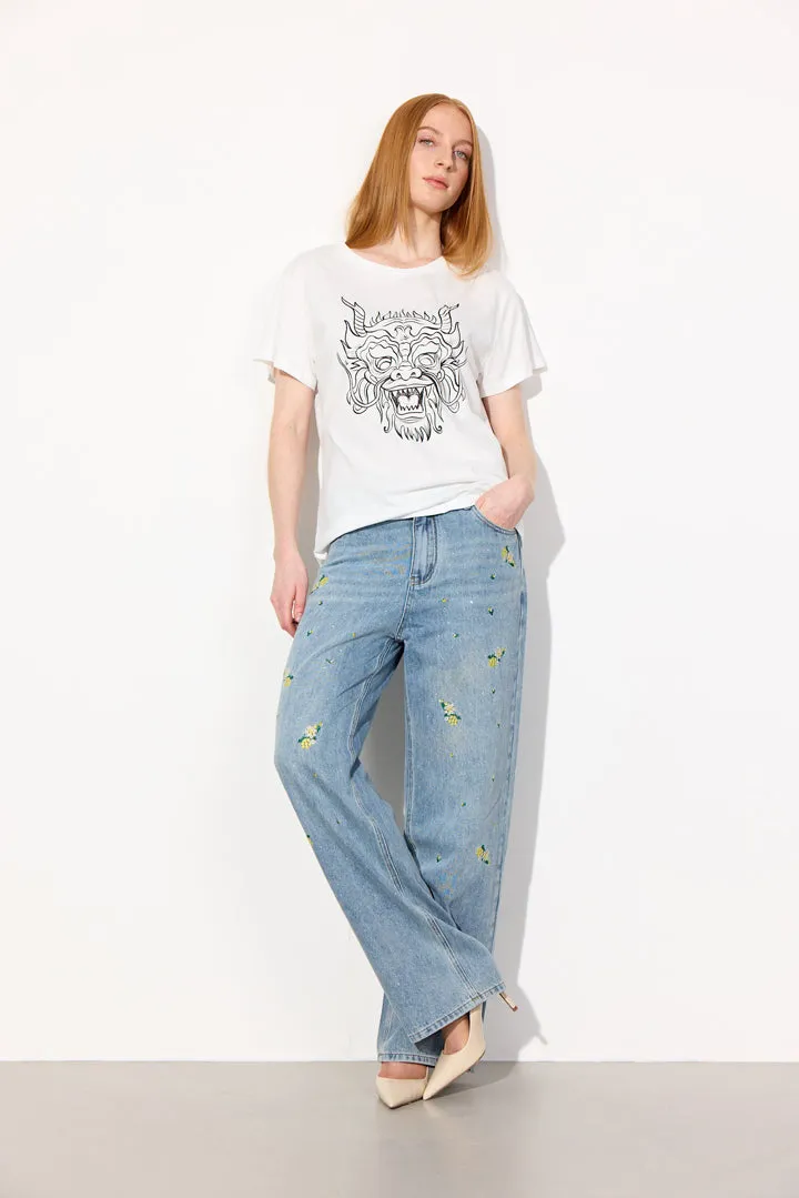Shadow dragon T-shirt - White