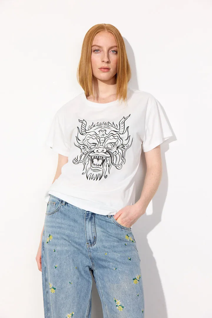 Shadow dragon T-shirt - White