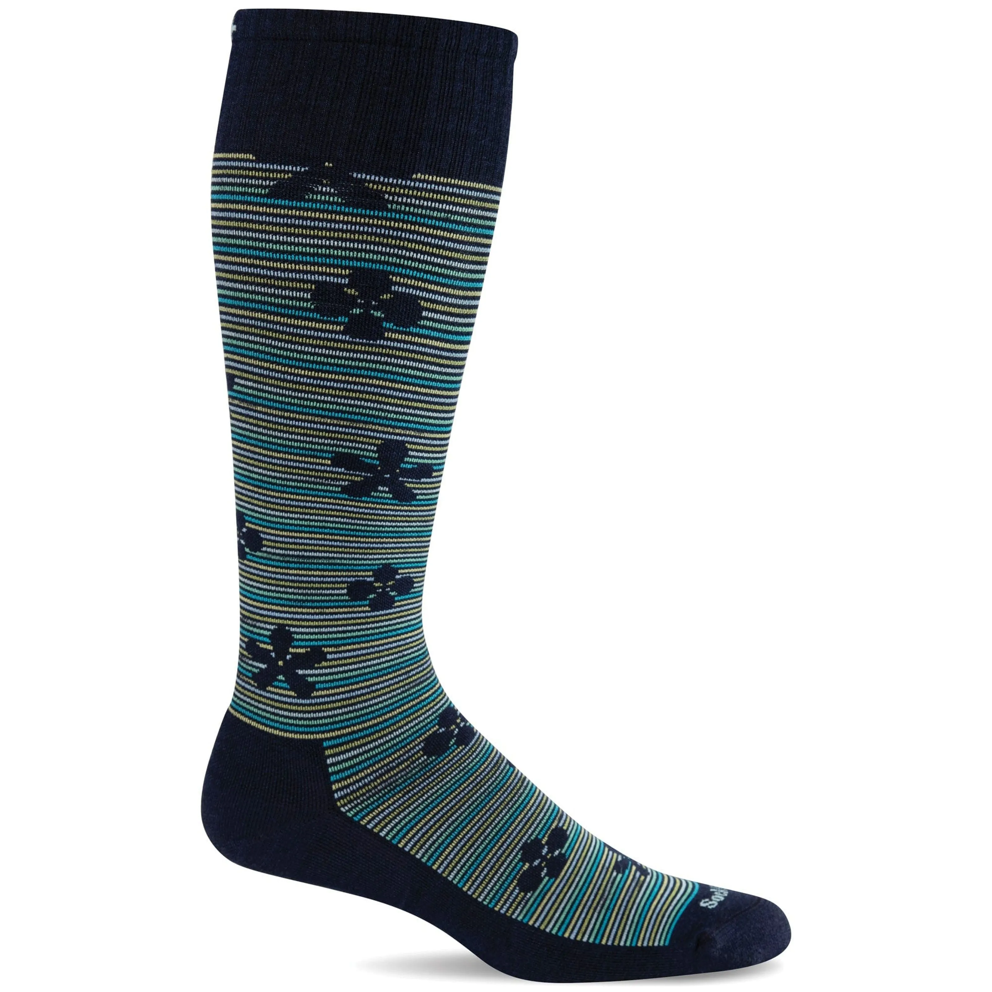 Sockwell Womens Featherweight Floral Moderate Compression Socks