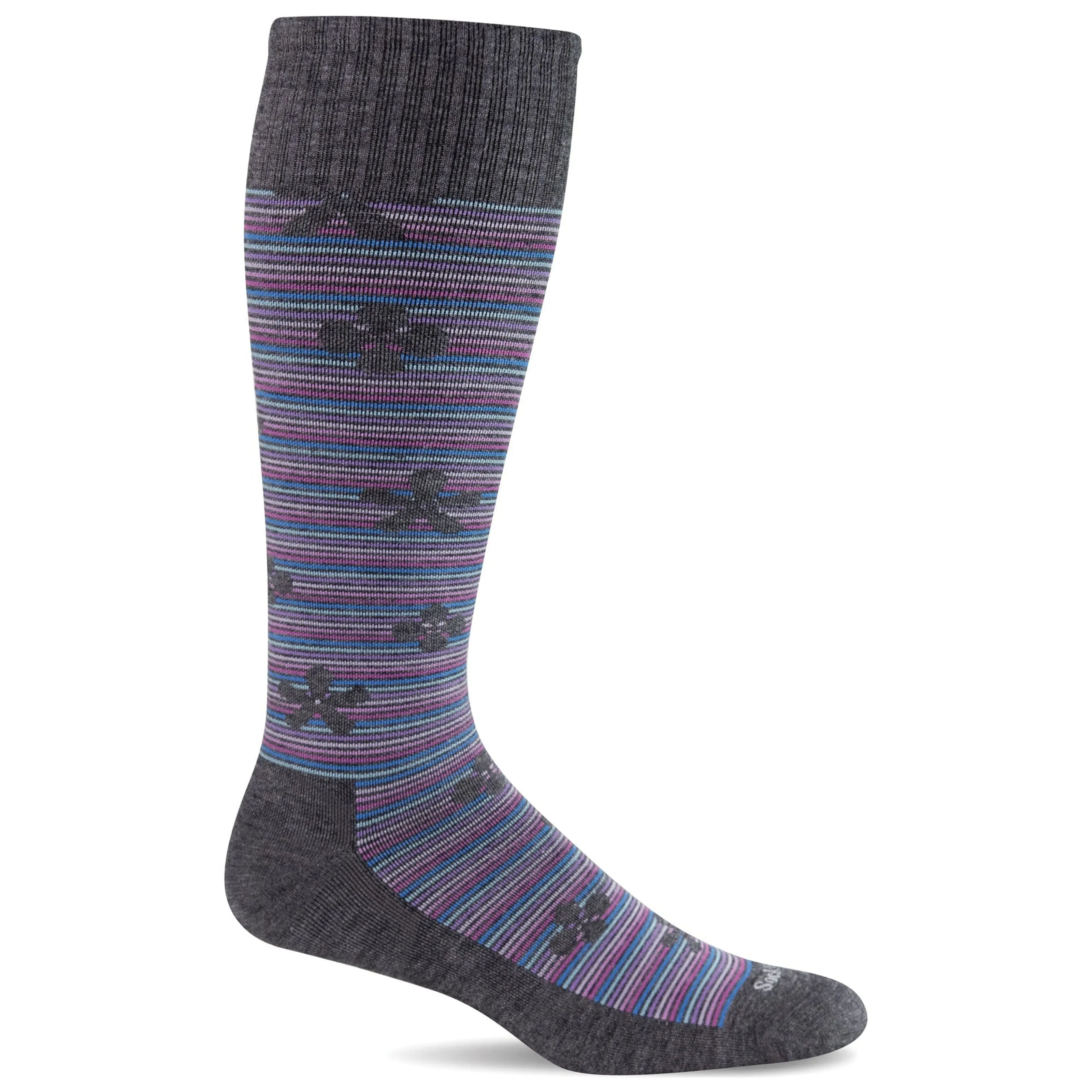 Sockwell Womens Featherweight Floral Moderate Compression Socks