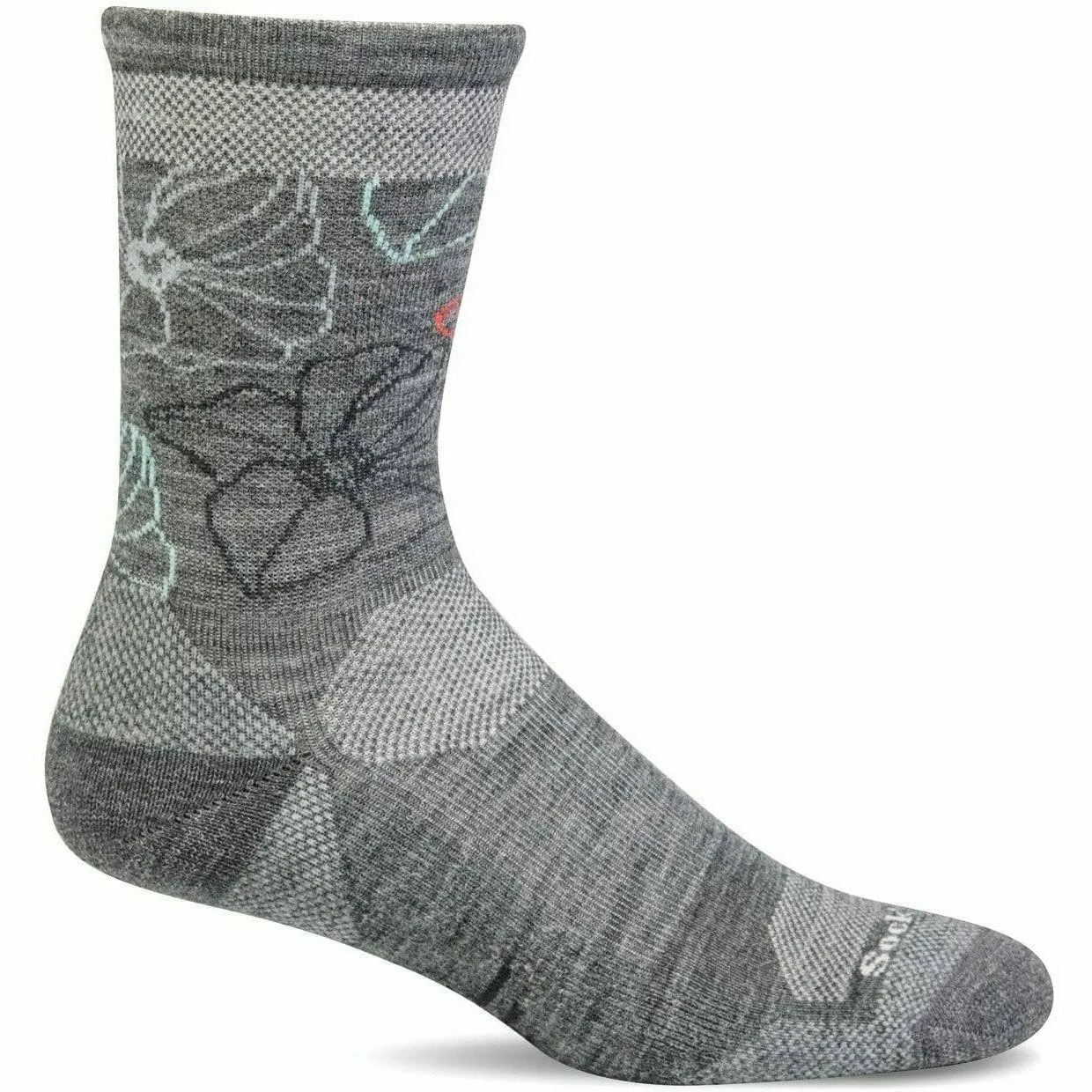 Sockwell Womens Petal Power Moderate Compression Crew Socks