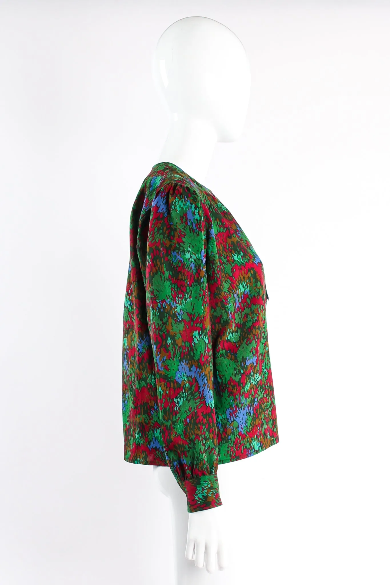 Splatter Print Popover Blouse