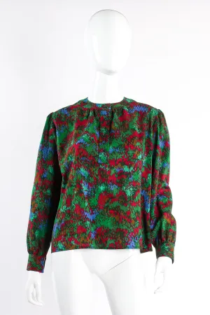 Splatter Print Popover Blouse